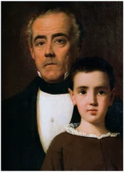 Porträt von Rafael García de la Huerta und seinem Enkel